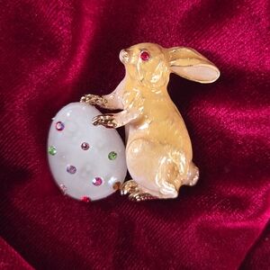 Adorable Rabbit Brooch for Easter